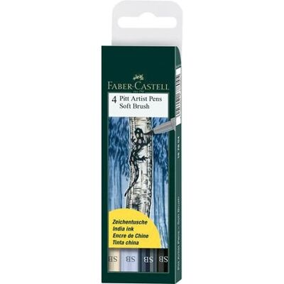 Faber-Castell 167804 Fineliner - Noir, Bleu, Gris - 4 pcs - Publicité Faber-Castell 167804 Fineliner - Noir, Bleu, Gris - 4 pcs - Publicité