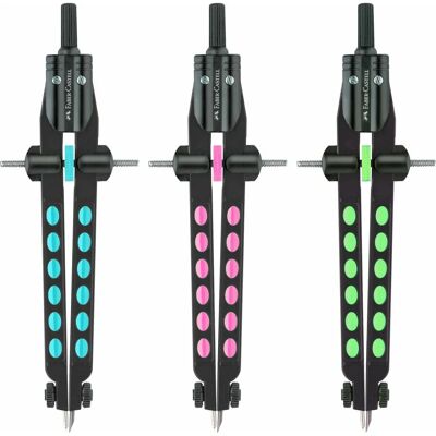 Faber-Castell 174342 Zirkel - Verstellbar, Bunte Farben Faber-Castell 174342 Zirkel - Verstellbar, Bunte Farben