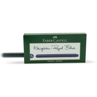 Faber-Castell Blaue Tintenpatronen Set 5 Stück - Patronen für Füllfederhalter Faber-Castell Blaue Tintenpatronen Set 5 Stück - Patronen für Füllfederhalter
