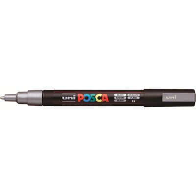 Faber-Castell Faber.C.Marker UNI POSCA PC-3M Silber - Marker Faber-Castell Faber.C.Marker UNI POSCA PC-3M Silber - Marker