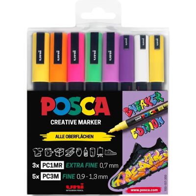 Ensemble de Marqueurs Acryliques UNI POSCA pour Sneakers - Publicité Ensemble de Marqueurs Acryliques UNI POSCA pour Sneakers - Publicité