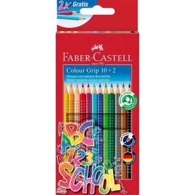 Faber-Castell Modèle 201585 Crayons de couleur multicolores Soft-Grip - Type de couleur - Publicité Faber-Castell Modèle 201585 Crayons de couleur multicolores Soft-Grip - Type de couleur - Publicité