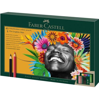 Faber-Castell Malstifte Polychromos & Pitt Graphite Matt 50er Faber-Castell Malstifte Polychromos & Pitt Graphite Matt 50er