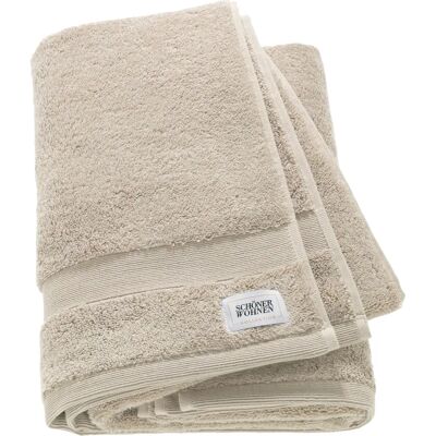 SCHÖNER WOHNEN-Cuddly Beiges Badetuch - Badetuch SCHÖNER WOHNEN-Cuddly Beiges Badetuch - Badetuch