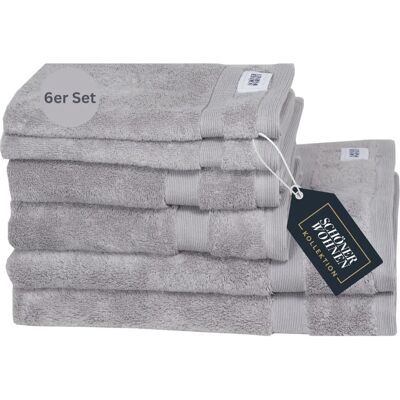SCHÖNER WOHNEN-KOLLEKTION Cuddly Grau 6-tlg. Handtuch-Set - Bad- & Handtücher SCHÖNER WOHNEN-KOLLEKTION Cuddly Grau 6-tlg. Handtuch-Set - Bad- & Handtücher