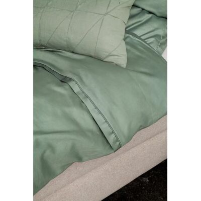 SCHÖNER WOHNEN Reine grüne Satin-Bettwäsche - Kissen & Bettbezug SCHÖNER WOHNEN Reine grüne Satin-Bettwäsche - Kissen & Bettbezug