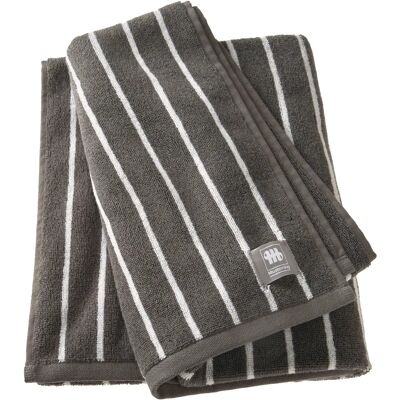 Musterring Needlestripe - Grau Jacquard Baumwolle Handtuch Musterring Needlestripe - Grau Jacquard Baumwolle Handtuch