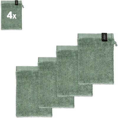 Schöner Wohnen-KOLLEKTION Sense Grüner Baumwoll-Waschhandschuh - Waschlappen Schöner Wohnen-KOLLEKTION Sense Grüner Baumwoll-Waschhandschuh - Waschlappen