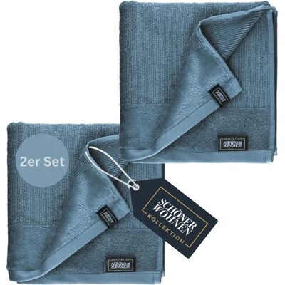 Schöner Wohnen Sense Blau Baumwollhandtuch - Bad & Spa Set Schöner Wohnen Sense Blau Baumwollhandtuch - Bad & Spa Set