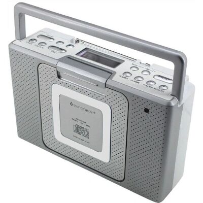 Soundmaster BCD480 Sistema stereo portatile argento - FM, MP3, Resistente agli schizzi Soundmaster BCD480 Sistema stereo portatile argento - FM, MP3, Resistente agli schizzi