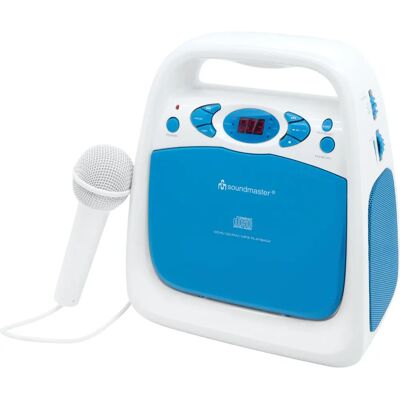 Soundmaster KCD50BL Tragbarer CD-Player - Unterstützt MP3, Mikrofon, Karaoke Soundmaster KCD50BL Tragbarer CD-Player - Unterstützt MP3, Mikrofon, Karaoke