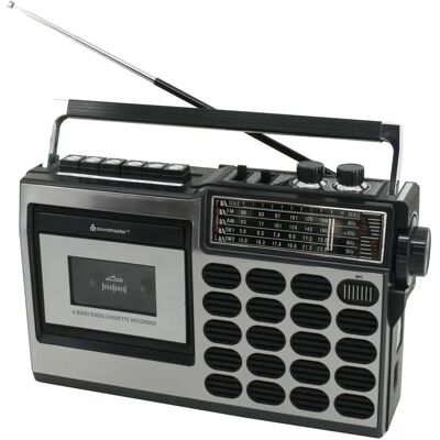 Soundmaster RR18SW Přenosné rádio s kazetovým přehrávačem - Radio, USB & SD Soundmaster RR18SW Přenosné rádio s kazetovým přehrávačem - Radio, USB & SD