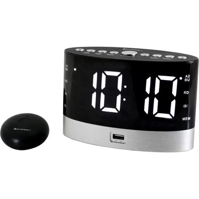 Réveil Soundmaster UR580SW - Réveil numérique adapté aux malentendants - Noir, Argent - Publicité Réveil Soundmaster UR580SW - Réveil numérique adapté aux malentendants - Noir, Argent - Publicité