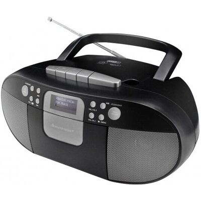 Soundmaster SCD7800SW Tragbarer Radio/CD Player mit Kassette & Bluetooth - Schwarz Soundmaster SCD7800SW Tragbarer Radio/CD Player mit Kassette & Bluetooth - Schwarz