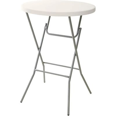 Table Debout Neutre - Pliable, Structure en Acier, Blanc - Publicité Table Debout Neutre - Pliable, Structure en Acier, Blanc - Publicité