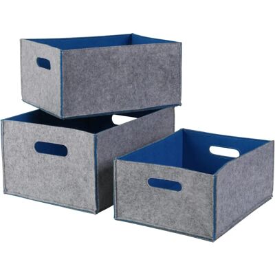 Kamino Flam Filz-Boxen Set - Grau/Blau - Vielseitige Aufbewahrung Kamino Flam Filz-Boxen Set - Grau/Blau - Vielseitige Aufbewahrung