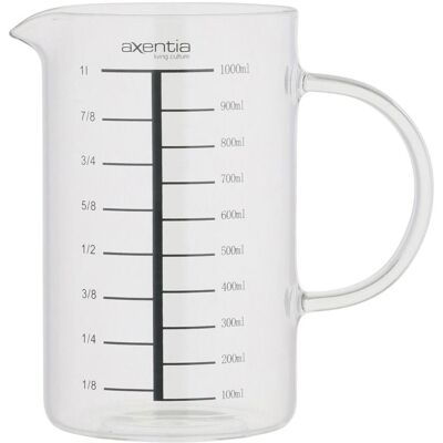 Axentia 127298 Transparent Mätbägare - 1L Värmebeständigt Glas Axentia 127298 Transparent Mätbägare - 1L Värmebeständigt Glas