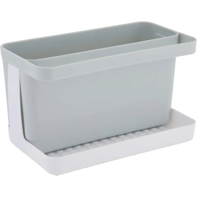 Organizador de Pia de Cozinha Axentia - Plástico, Cinza/Branco Organizador de Pia de Cozinha Axentia - Plástico, Cinza/Branco