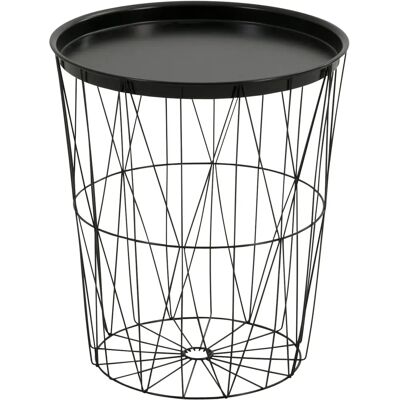 GREEMOTION Skagen Mesa Auxiliar - Acero Negro 40x40x46cm GREEMOTION Skagen Mesa Auxiliar - Acero Negro 40x40x46cm
