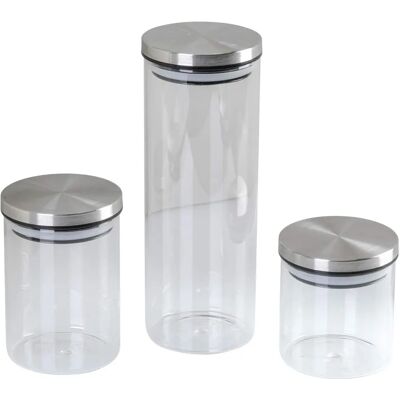 AXENTIA Glass Storage Set - 3 Sizes - Airtight, Modern AXENTIA Glass Storage Set - 3 Sizes - Airtight, Modern