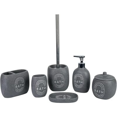 Set bagno Axentia - Accessori in poliresina, 6 pezzi Set bagno Axentia - Accessori in poliresina, 6 pezzi