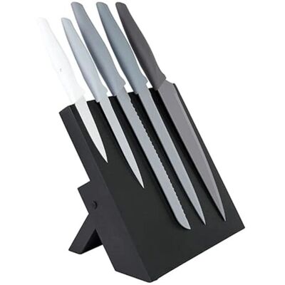 Conjunto de Cuchillos de Cocina Northix - Soporte Magnético, 5 Piezas Conjunto de Cuchillos de Cocina Northix - Soporte Magnético, 5 Piezas