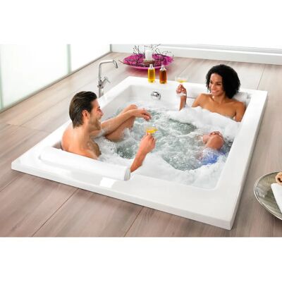 Whirlpool Maharaja Rechteckbadewanne mit Düsen und Lichteffekten - Badewanne Whirlpool Maharaja Rechteckbadewanne mit Düsen und Lichteffekten - Badewanne