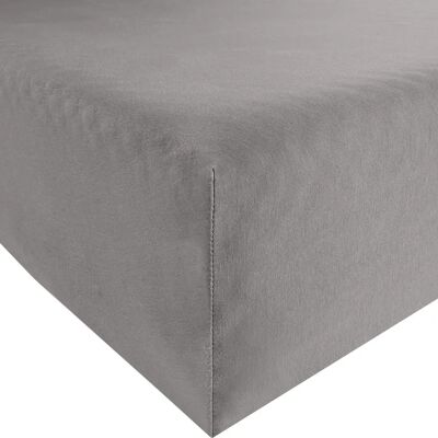 Sábana ajustable de jersey - Gris - Tamaños para camas de agua Sábana ajustable de jersey - Gris - Tamaños para camas de agua