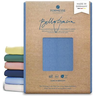 Formesse - Bella Gracia - Jeansblau - 140x200-160x220 - Fitted sheet Formesse - Bella Gracia - Jeansblau - 140x200-160x220 - Fitted sheet