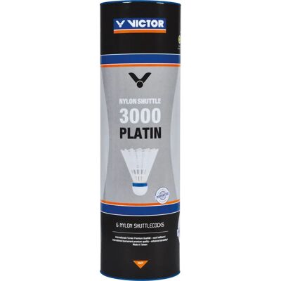 Victor 3000 Bola de Badminton Nylon - Vermelho/Branco - Qualidade de torneio Victor 3000 Bola de Badminton Nylon - Vermelho/Branco - Qualidade de torneio