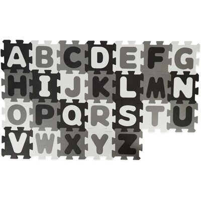 Bieco 19201506 Tapis d'éveil/jeu pour bébé - Puzzle en mousse avec lettres - Noir, Argent, Blanc - Publicité Bieco 19201506 Tapis d'éveil/jeu pour bébé - Puzzle en mousse avec lettres - Noir, Argent, Blanc - Publicité