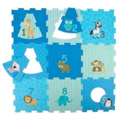 Bieco 19003764 Blau 18-tlg. Puzzlematte - Baby-Spielmatte Bieco 19003764 Blau 18-tlg. Puzzlematte - Baby-Spielmatte