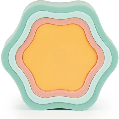 Bieco 20000006 Jucărie Educativă - Turn de Silicon cu Design Floral pentru Sugari Bieco 20000006 Jucărie Educativă - Turn de Silicon cu Design Floral pentru Sugari
