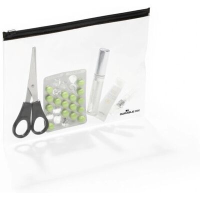 Durable 248001 Porta canetas/lápis - Bolsa com fecho de correr transparente A5 Durable 248001 Porta canetas/lápis - Bolsa com fecho de correr transparente A5