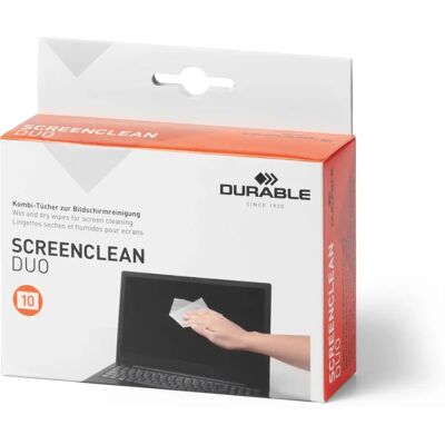 Durable Screenclean Duo - Lingettes pour écrans - Fuchsia - Publicité Durable Screenclean Duo - Lingettes pour écrans - Fuchsia - Publicité