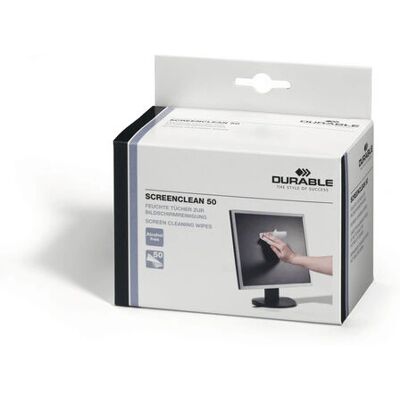 Durable Brändi Malli 5787 - Märkäpyyhkeet LCD/TFT/Plasma-laitteiden puhdistukseen Durable Brändi Malli 5787 - Märkäpyyhkeet LCD/TFT/Plasma-laitteiden puhdistukseen