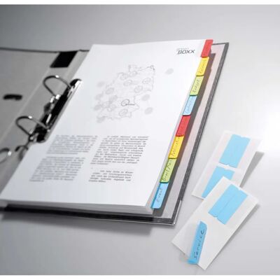 Durable Modell TABFIX QUICK TAB DUO - Verschiedene Farben - 40 mm Breite - 24 Stk Durable Modell TABFIX QUICK TAB DUO - Verschiedene Farben - 40 mm Breite - 24 Stk
