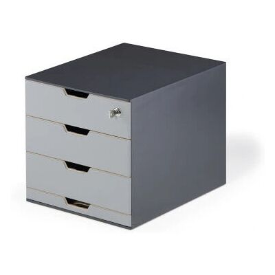 Durable 338558 Aufbewahrungsbox - 4 Schubladen, Anthrazit Durable 338558 Aufbewahrungsbox - 4 Schubladen, Anthrazit