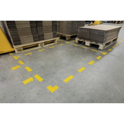 DURABLE Flecha de Piso Adhesiva Amarilla - Símbolo de Señalización DURABLE Flecha de Piso Adhesiva Amarilla - Símbolo de Señalización