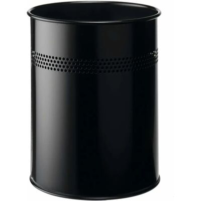 DURABLE 330001 - Papperskorg i stål svart - 15L DURABLE 330001 - Papperskorg i stål svart - 15L
