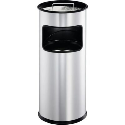 Poubelle Durable 333023 avec cendrier - Argent - 17 L - Publicité Poubelle Durable 333023 avec cendrier - Argent - 17 L - Publicité