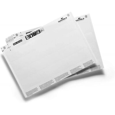 Durable 804102 Inserto Etichette - Microperforato A5, 20 Fogli Durable 804102 Inserto Etichette - Microperforato A5, 20 Fogli