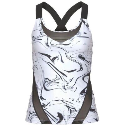 LASCANA ACTIVE Weiß Marmor Sportshirt - Funktionsshirt LASCANA ACTIVE Weiß Marmor Sportshirt - Funktionsshirt