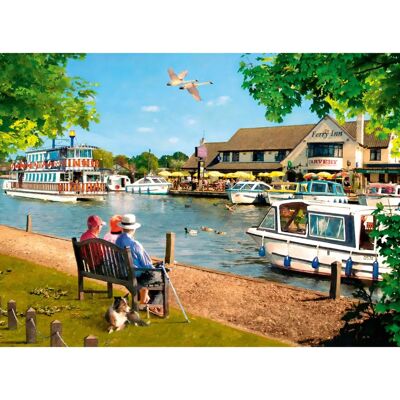 Ravensburger Picturesque Landscapes No.2 Norfolk Cromer & Horning 2x 500 Piece Jigsaw Puzzle - Puzzle Ravensburger Picturesque Landscapes No.2 Norfolk Cromer & Horning 2x 500 Piece Jigsaw Puzzle - Puzzle