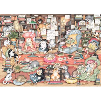 Ravensburger Crazy Cats Bingley's Bookclub Puzzle - Jigsaw Puzzle 1000 Pieces Ravensburger Crazy Cats Bingley's Bookclub Puzzle - Jigsaw Puzzle 1000 Pieces