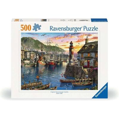 Ravensburger Soluppgång vid hamnen 500-bitars pussel Ravensburger Soluppgång vid hamnen 500-bitars pussel