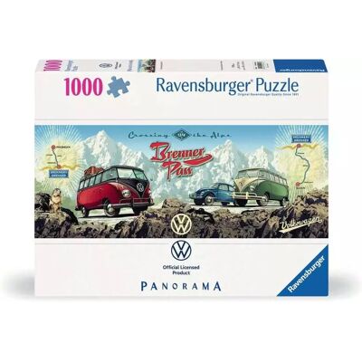 Puzzle Panorama VW Bulli 1000 Pièces Ravensburger - Publicité Puzzle Panorama VW Bulli 1000 Pièces Ravensburger - Publicité