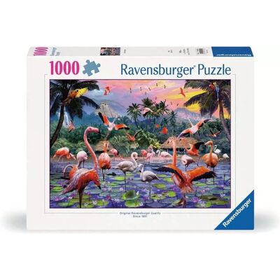 Ravensburger Roze Flamingos 1000 Stukjes Puzzel Ravensburger Roze Flamingos 1000 Stukjes Puzzel