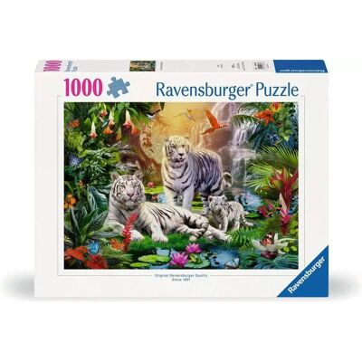 Ravensburger Familia de Tigres Blancos - Puzzle de 1000 piezas Ravensburger Familia de Tigres Blancos - Puzzle de 1000 piezas