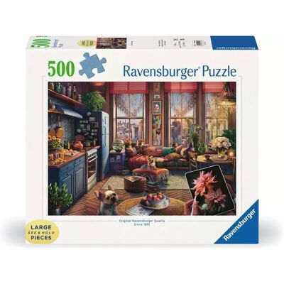 Ravensburger Cozy Boho Studio - 500 Stuk GROOT formaat Puzzel - Landschap Ravensburger Cozy Boho Studio - 500 Stuk GROOT formaat Puzzel - Landschap